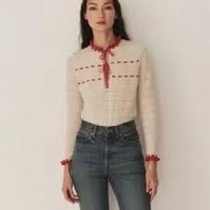 Doen Cordelie Baby Alpaca/Silk Knit Top In Moonstone Size Medium NWT